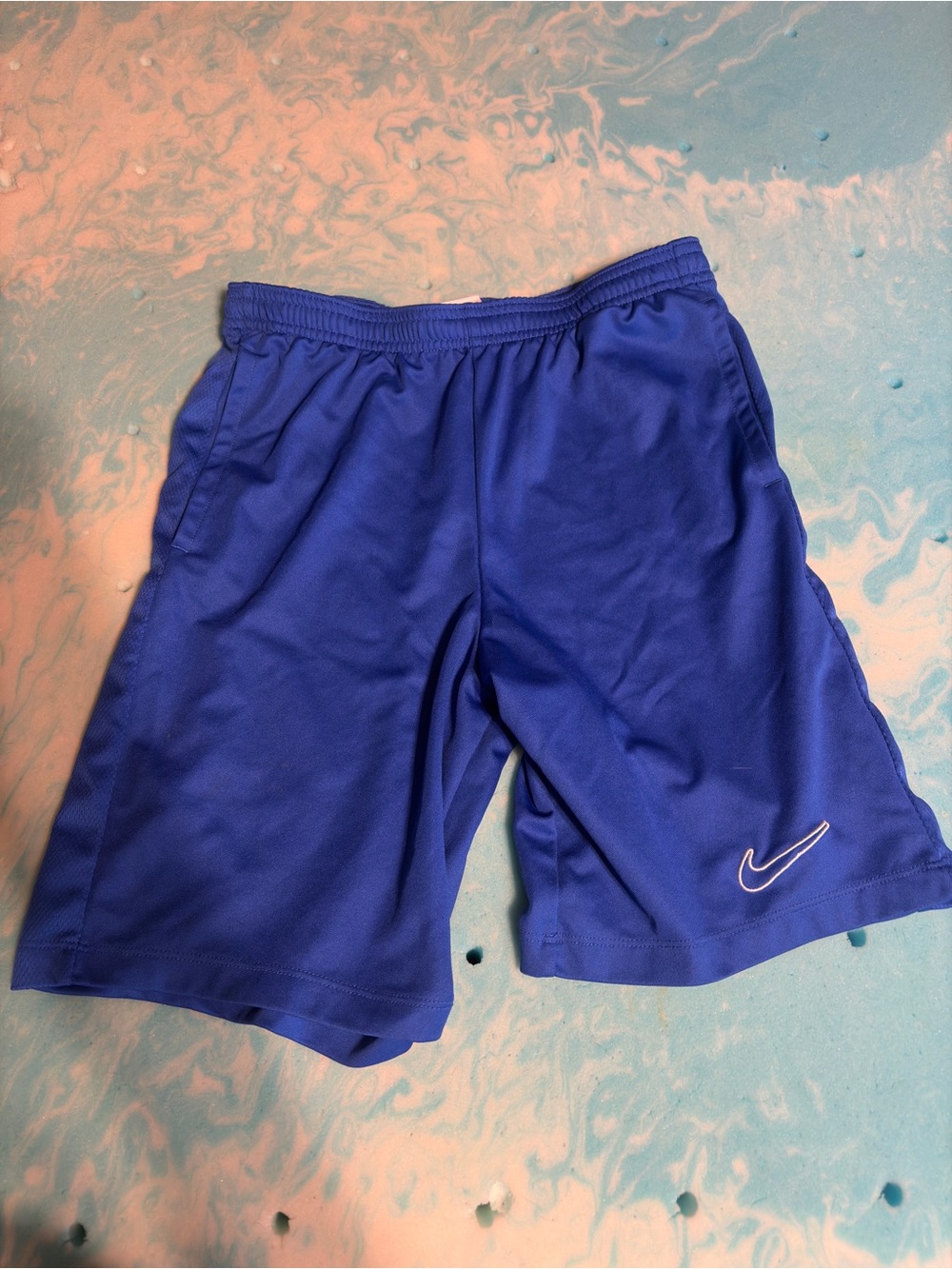 Nike Men's Royal Blue Athletic Shorts with Swoosh